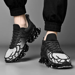 SM 550 Blade Sole Sneaker in black / white (MODEL550BWH)