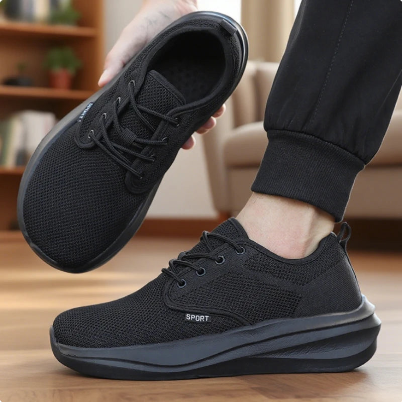 SM 110 Wide Toe Walking Sneaker in black (MODEL110BLK)